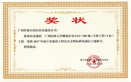 南寧分公司四個項目獲表彰！