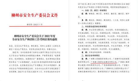 【喜訊】冶建公司2022年度這項工作獲評優(yōu)秀！