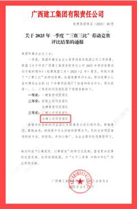 【喜訊】冶建公司項目團隊榮獲集團公司一季度勞動競賽三等獎